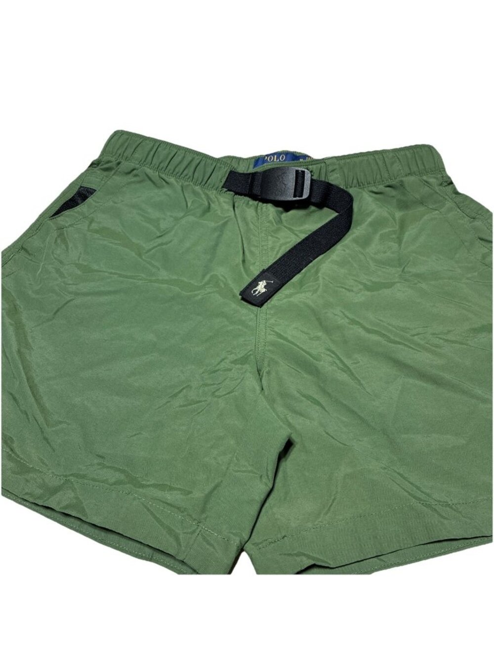 Polo Ralph Lauren Nylon Hiking Shorts M Green Belted Climbing Gorpcore RN 41381